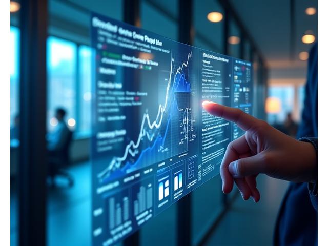 AI 예측 대시보드 화면, 미래 생산성 데이터를 그래프로 보여줌