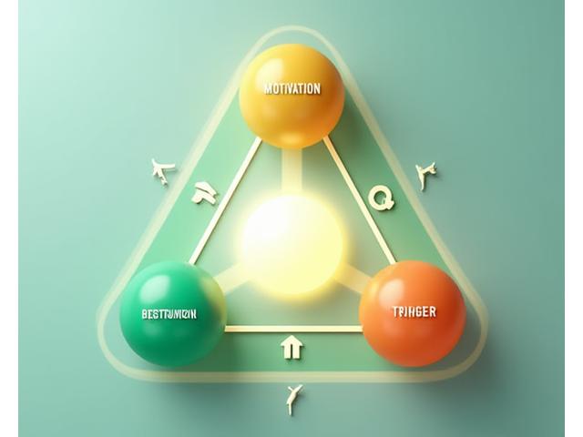 BJ Fogg 행동 모델을 나타내는 인터랙티브 삼각형 다이어그램